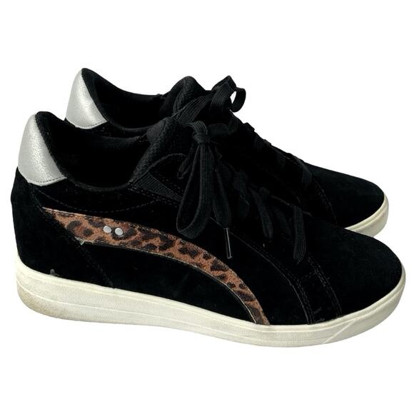 Ryka Viv Suede Leather Lace Up Leopard Sneakers Size 10 - Picture 3 of 8